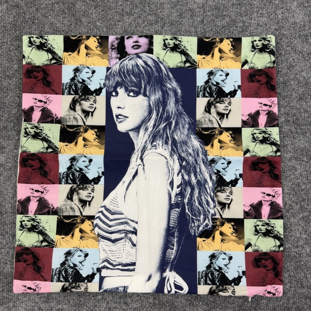Taylor Swift Pillow Case Cover 17x17 Decorative Throw Sham Pop Music Fan Gift